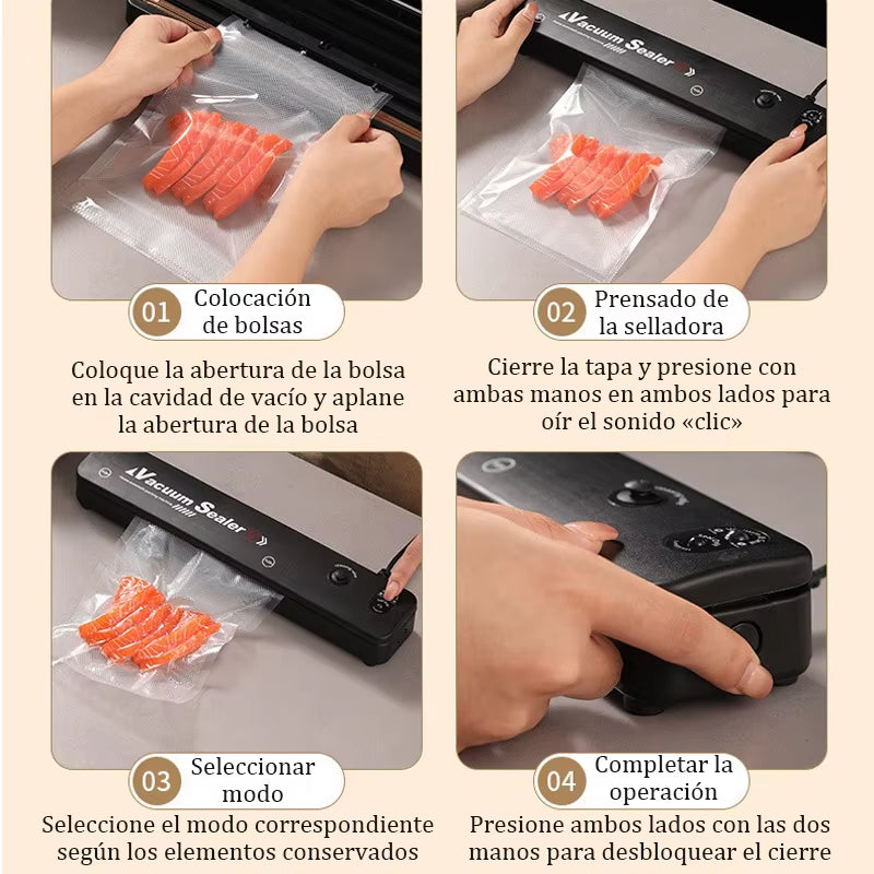Vacuum Packaging Machine 220V/110V, 10 Free Vacuum Bags, Household Food Vacuum Sealing Machine, Kitchen Plastic Sealing Machine
